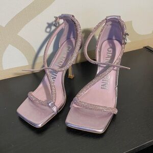 Gianni Bini Women’s Shimmering Pink Heeled Sandals - Size 6M